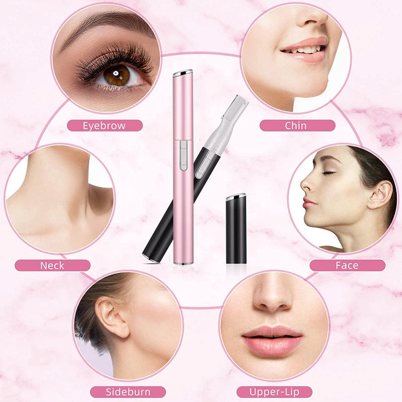 Electric Eyebrow Trimmer Mini Shaver Hair Remover Facial Shaver Hair Remover Facial and Neck Blur Lips Body Arms and Legs