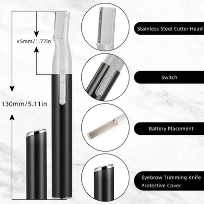 Electric Eyebrow Trimmer Mini Shaver Hair Remover Facial Shaver Hair Remover Facial and Neck Blur Lips Body Arms and Legs