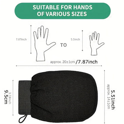 1Pc Deep Exfoliating Mitt - 100% Viscose Fiber Scrub Glove for Cleaning Skin and Sloughing off Dead Skin and Dirt